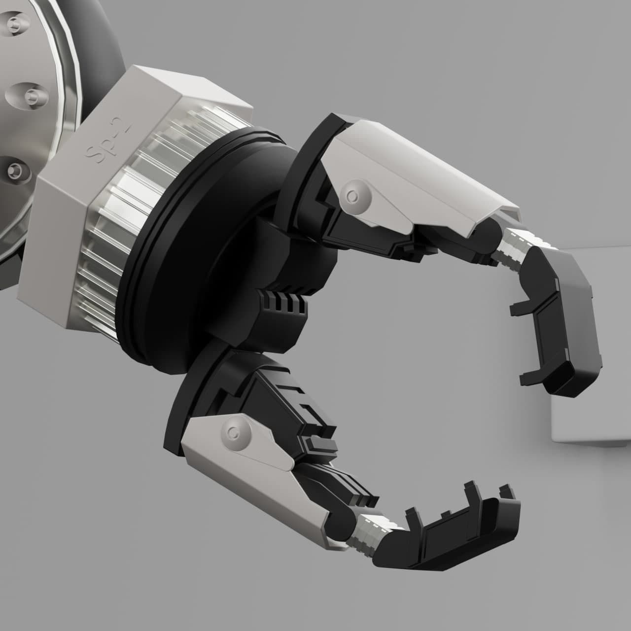 5 Industrial Robot Arm and 5 tools 3D model_20
