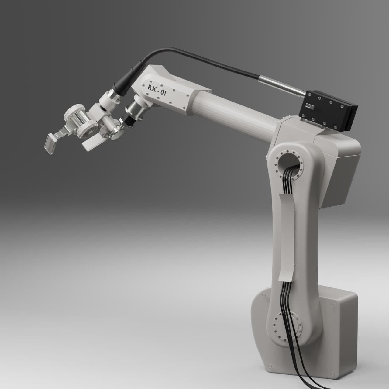 5 Industrial Robot Arm and 5 tools 3D model_32