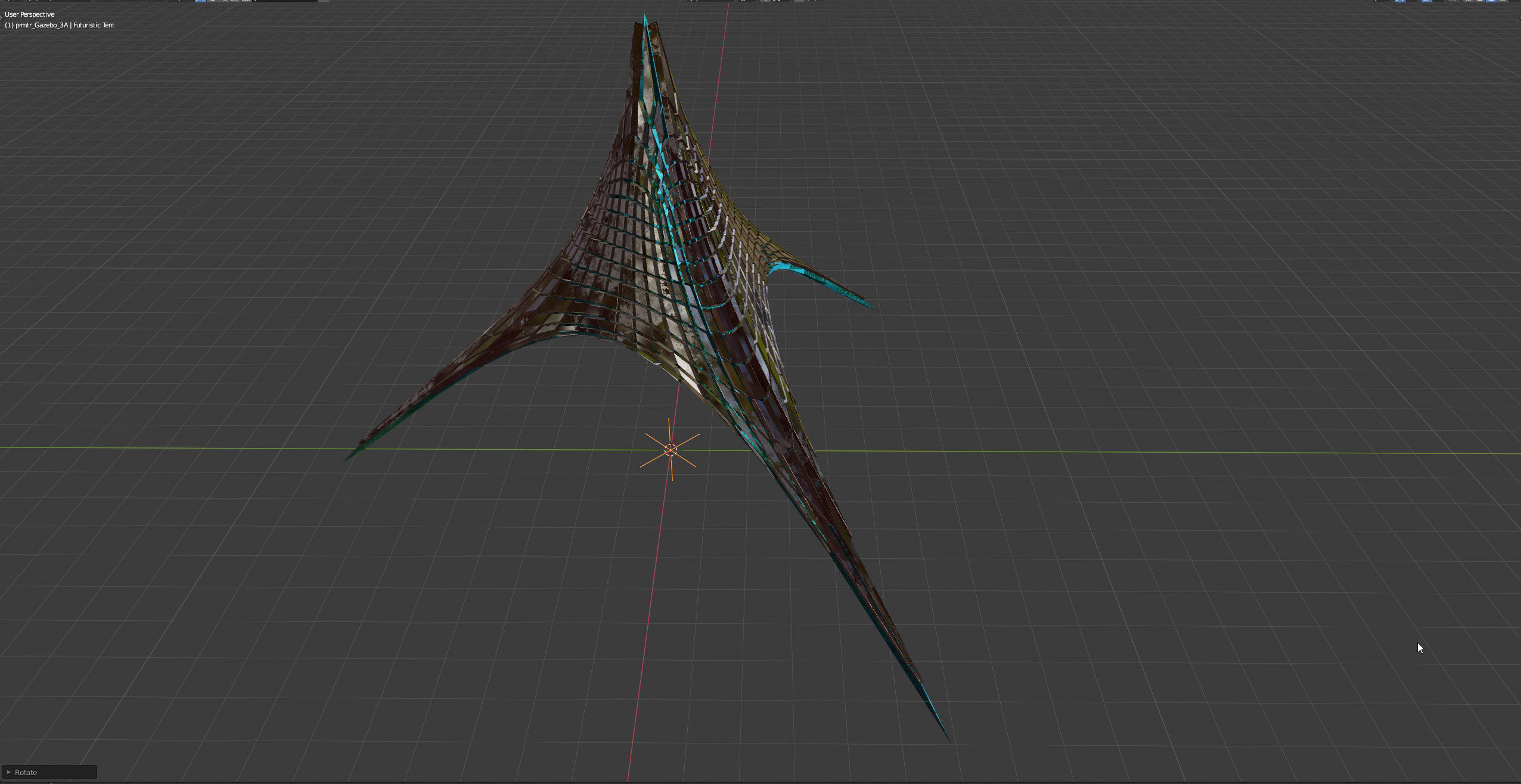 Futuristic Tent 3D model_13