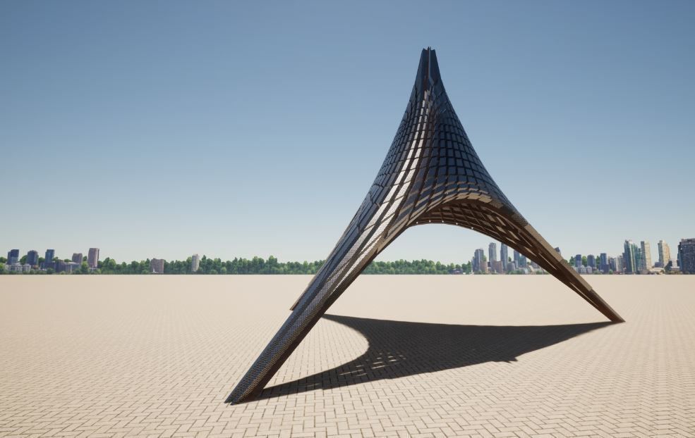 Futuristic Tent 3D model_4