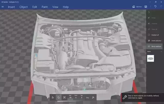 nissan skyline r33 rb26dett engine bay replica 3D model