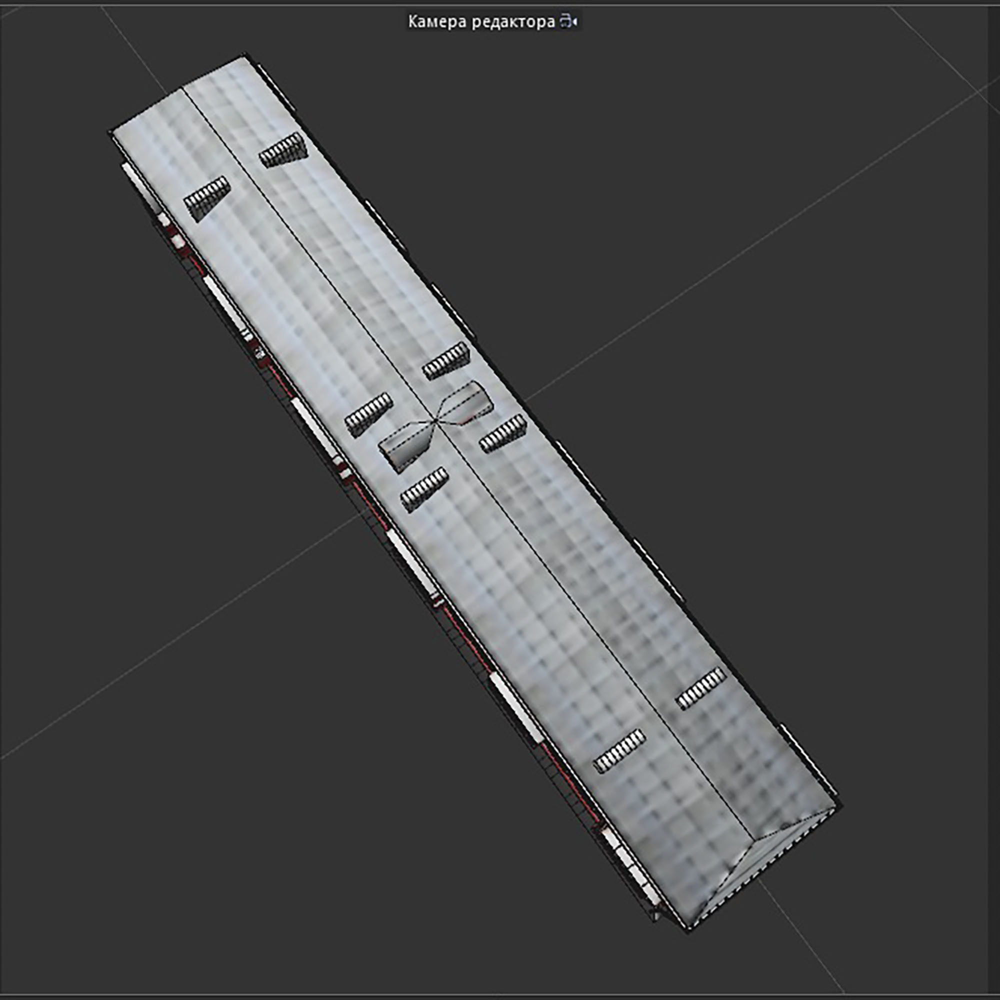 Brick 3-storey apartment building v2 Low-poly 3D model_10
