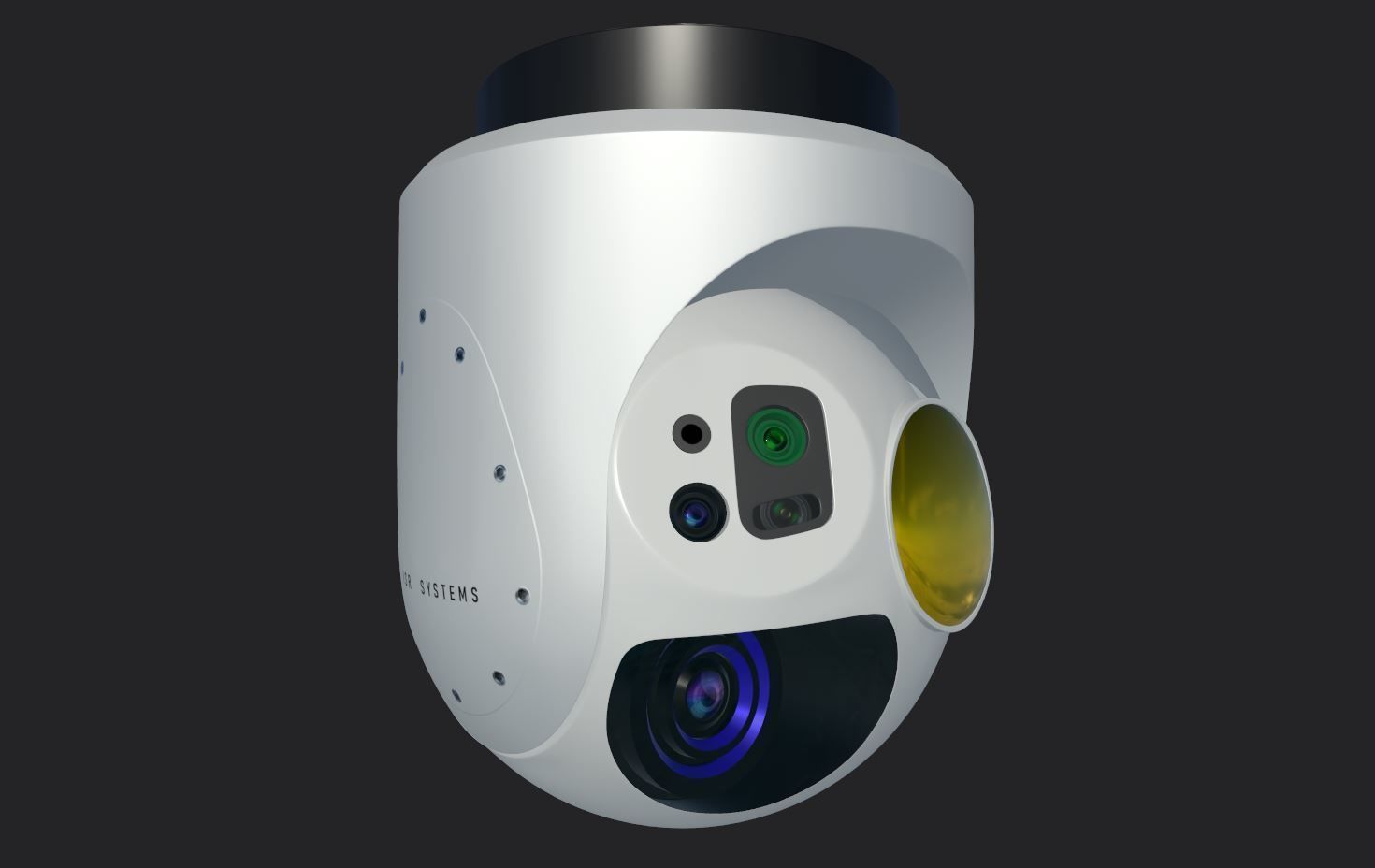 Drone UAV Camera 3D model_2