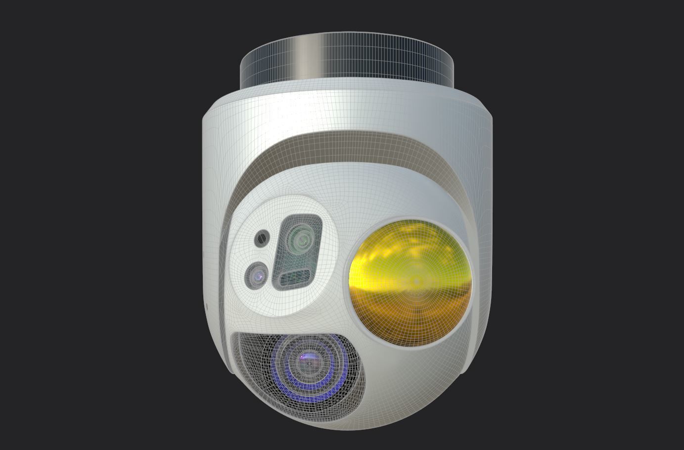 Drone UAV Camera 3D model_4