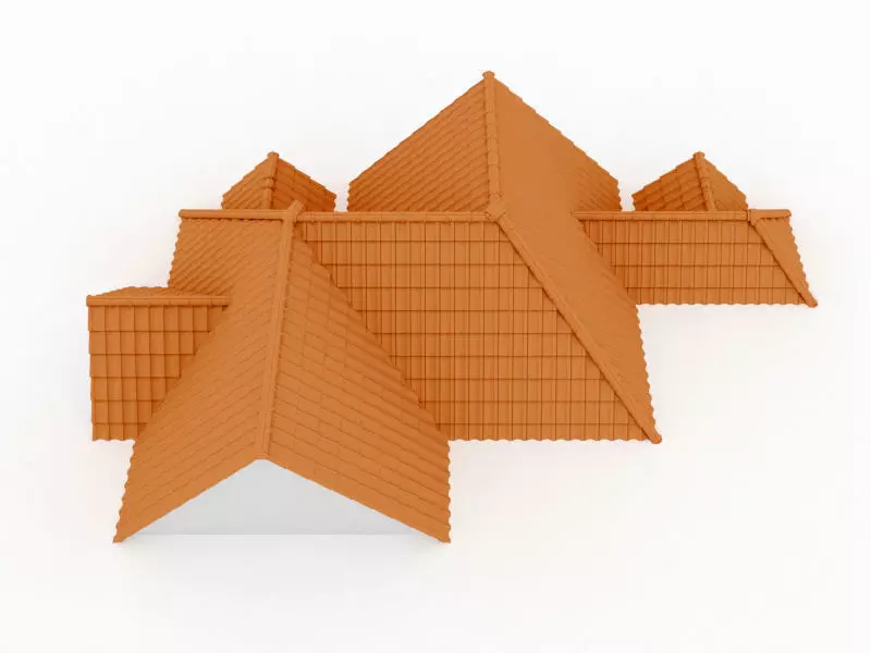 Realistic Roof Shingles 16 3D model_0