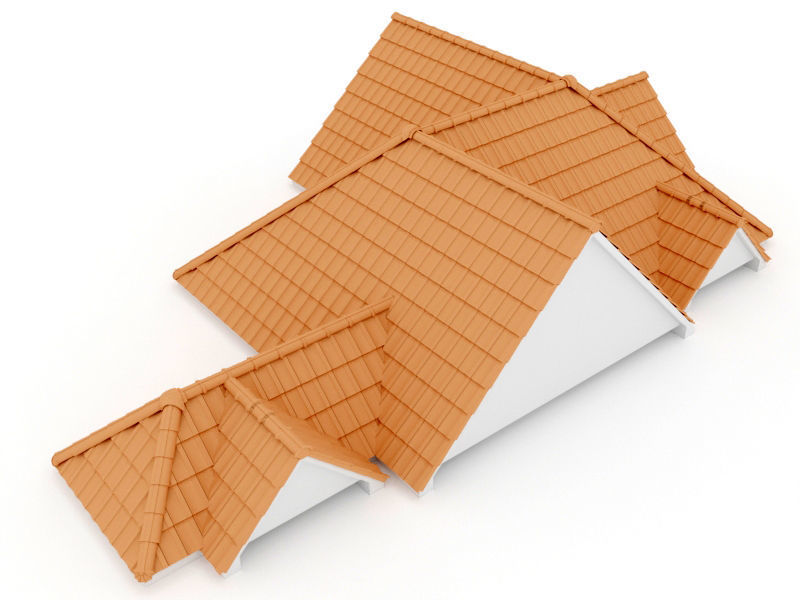 Realistic Roof Shingles 16 3D model_3