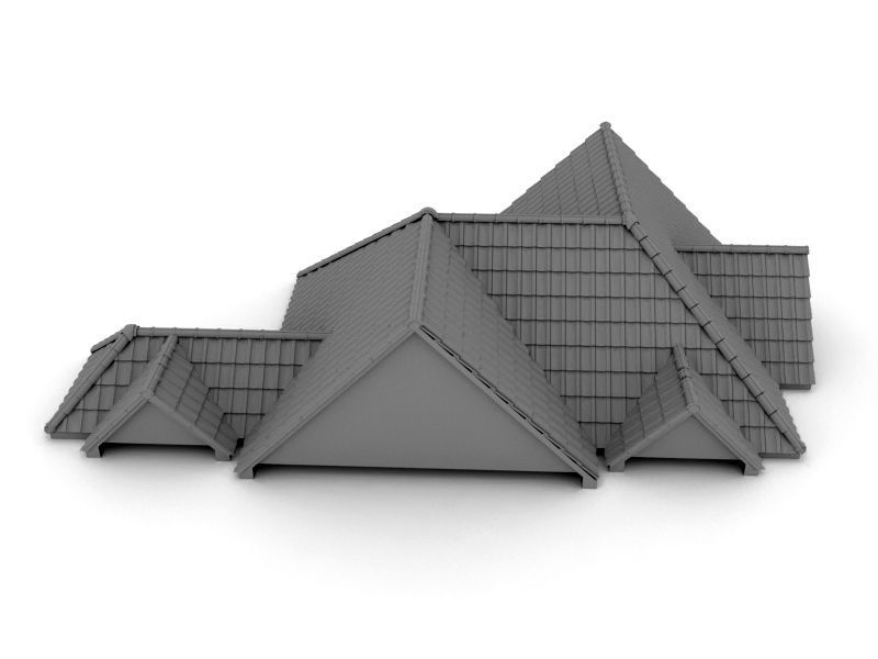 Realistic Roof Shingles 16 3D model_6