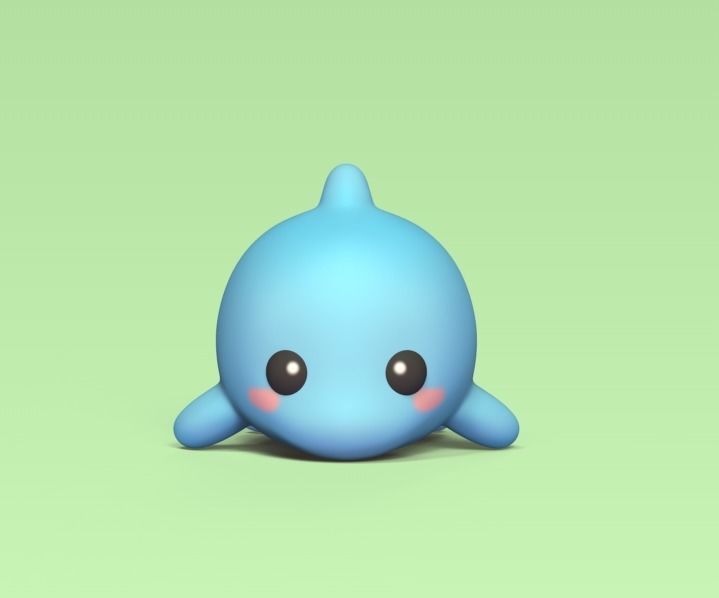 Cute Dolphin 3D print model_1