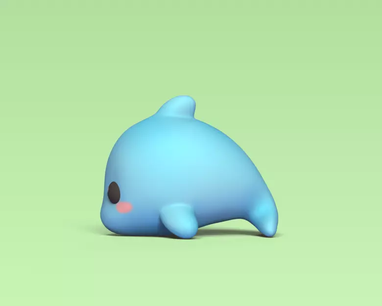 Cute Dolphin 3D print model_0