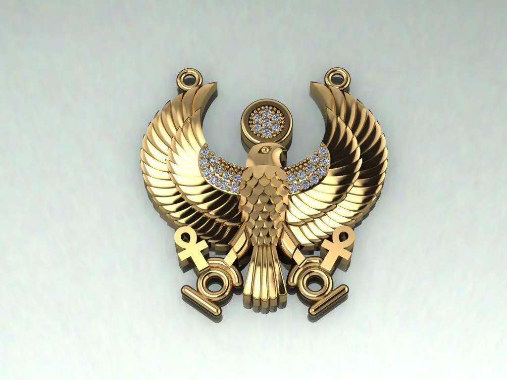 pharaonic horus pendant  3D print model_0