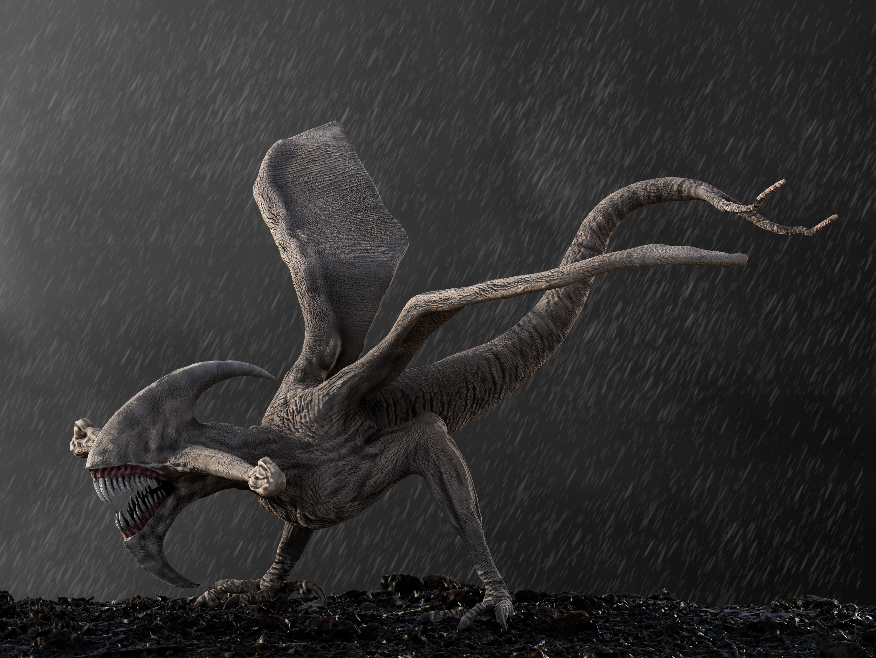 Bioraptor  Low-poly 3D model_4