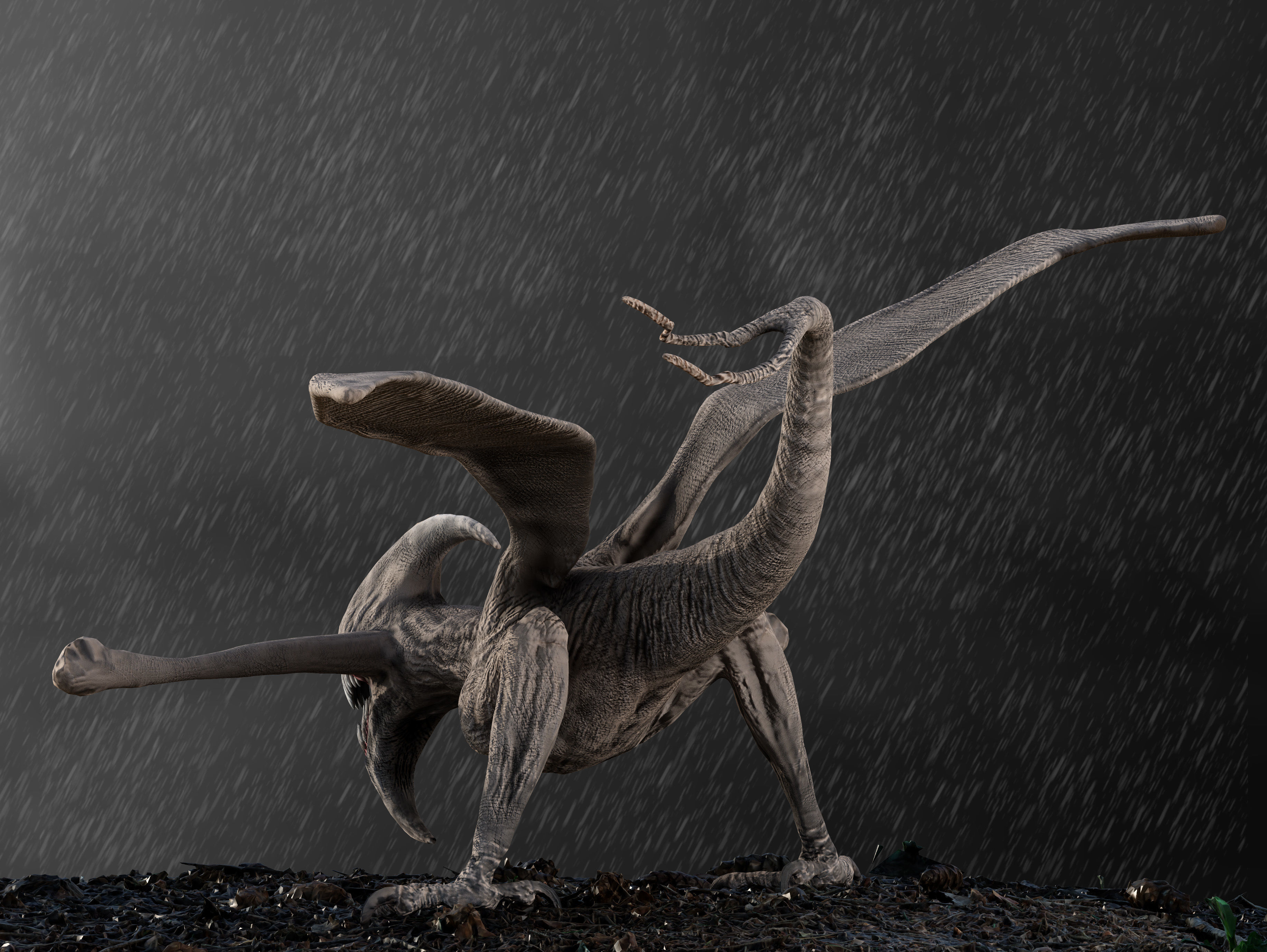 Bioraptor  Low-poly 3D model_5