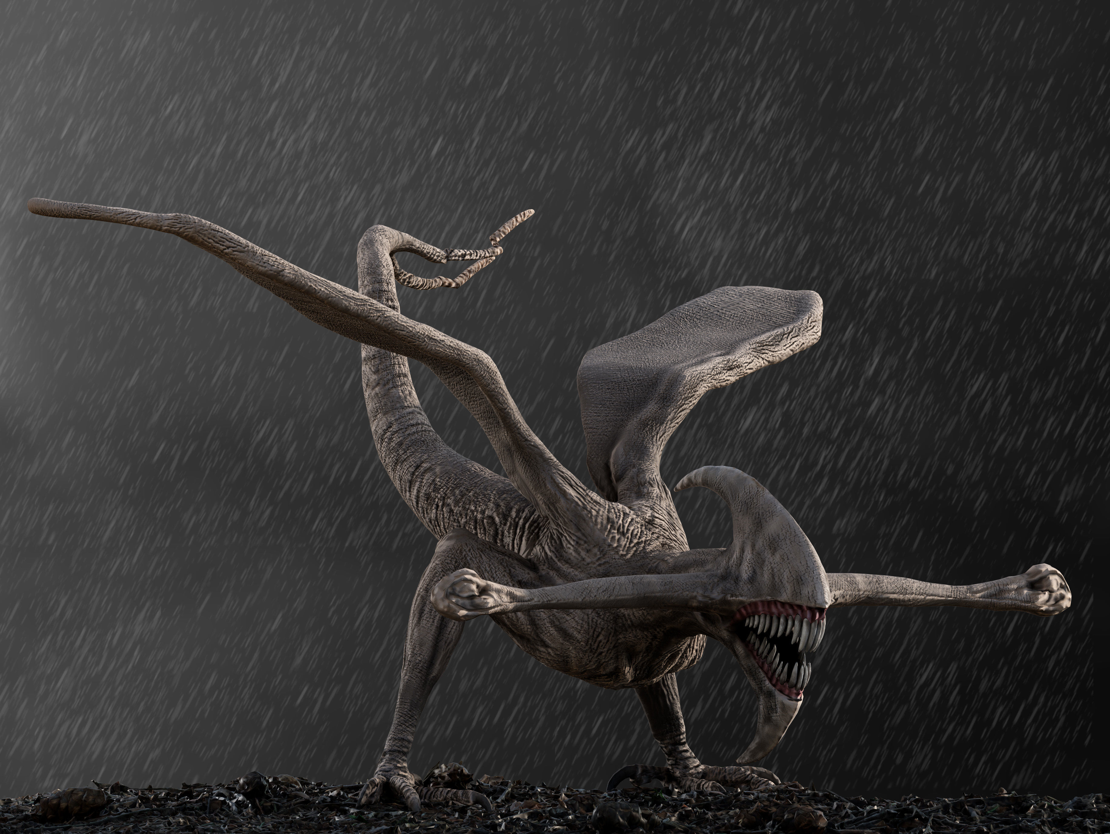 Bioraptor  Low-poly 3D model_3