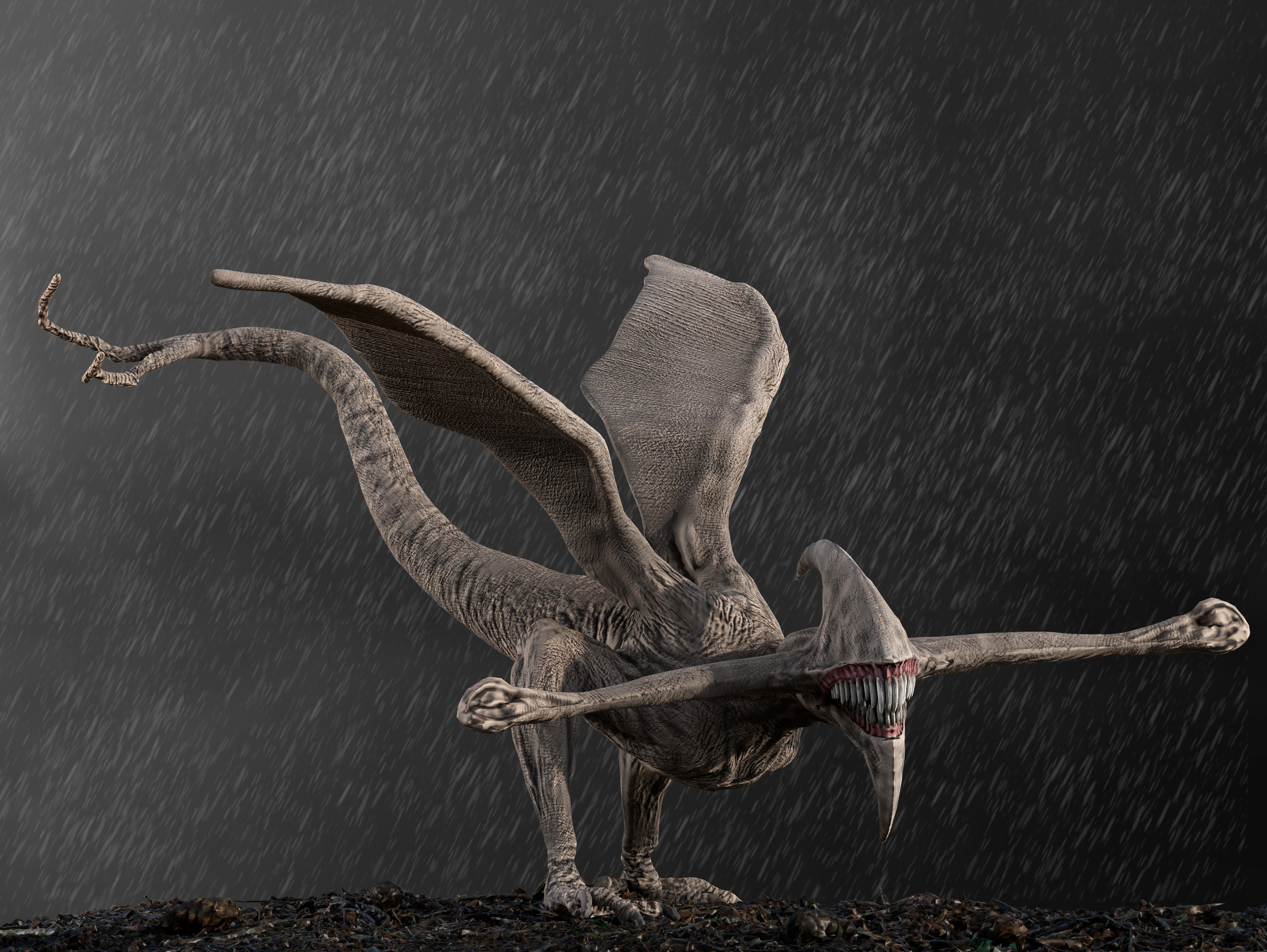 Bioraptor  Low-poly 3D model_6