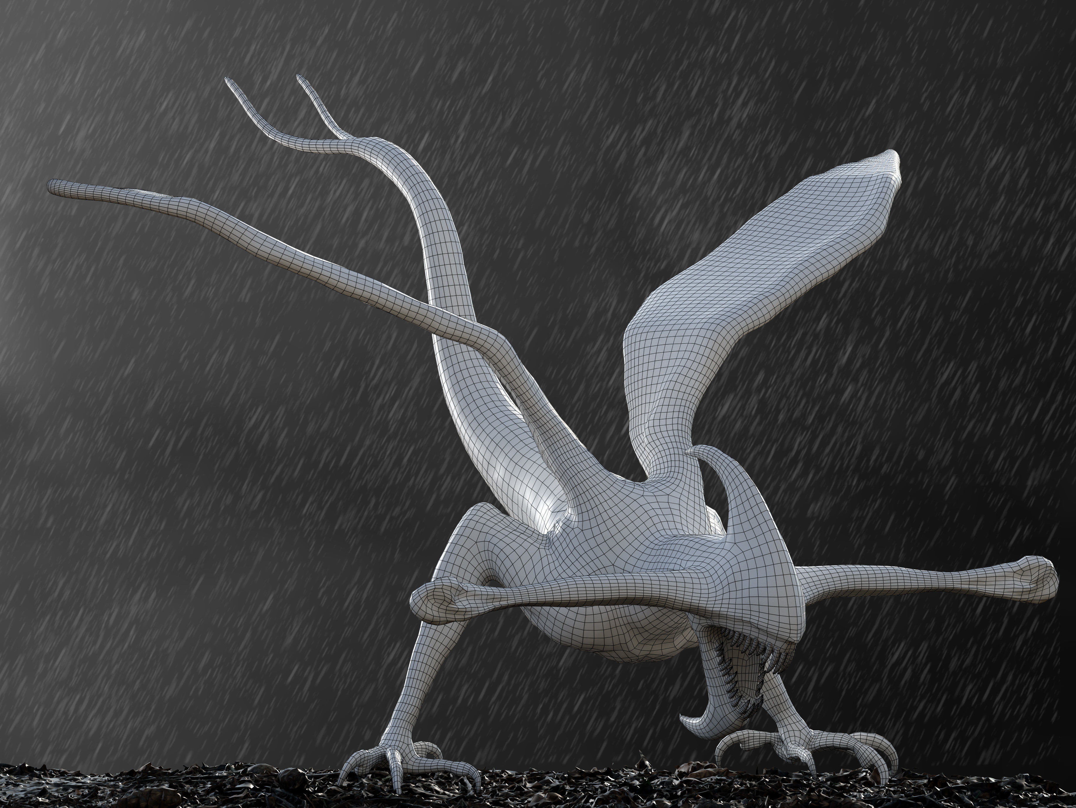 Bioraptor  Low-poly 3D model_8