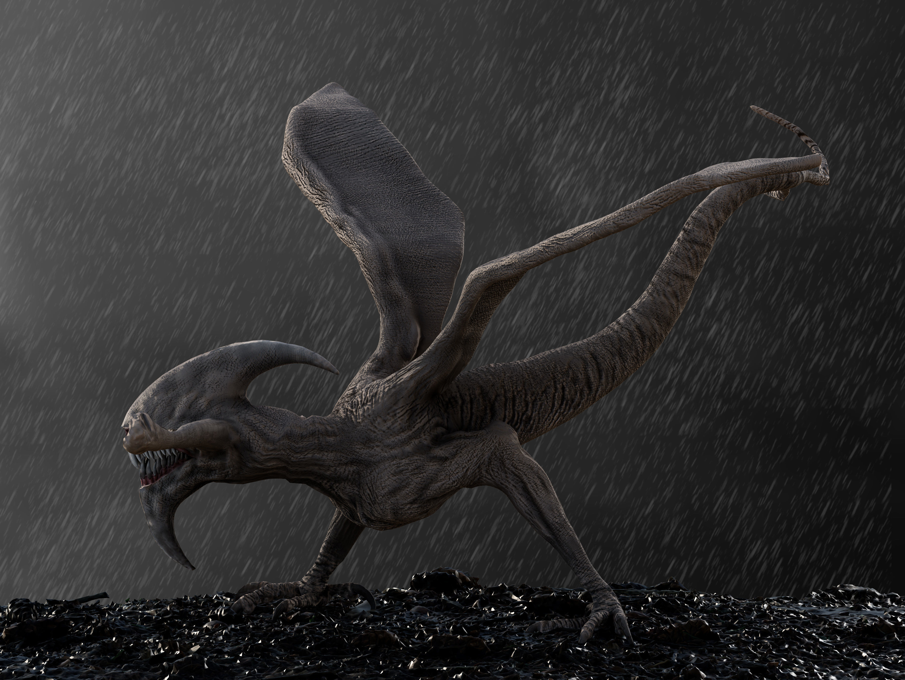 Bioraptor  Low-poly 3D model_2