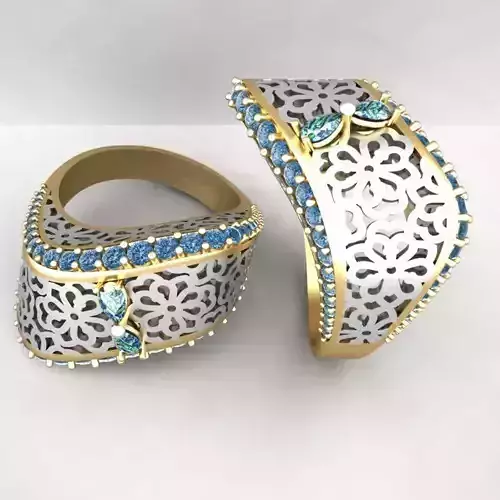 3d-model fusion jewel ring