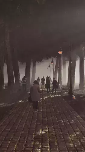 Foggy road 3D model