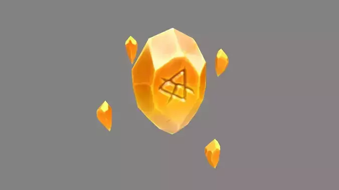 Cartoon Topaz - Suspended Crystal