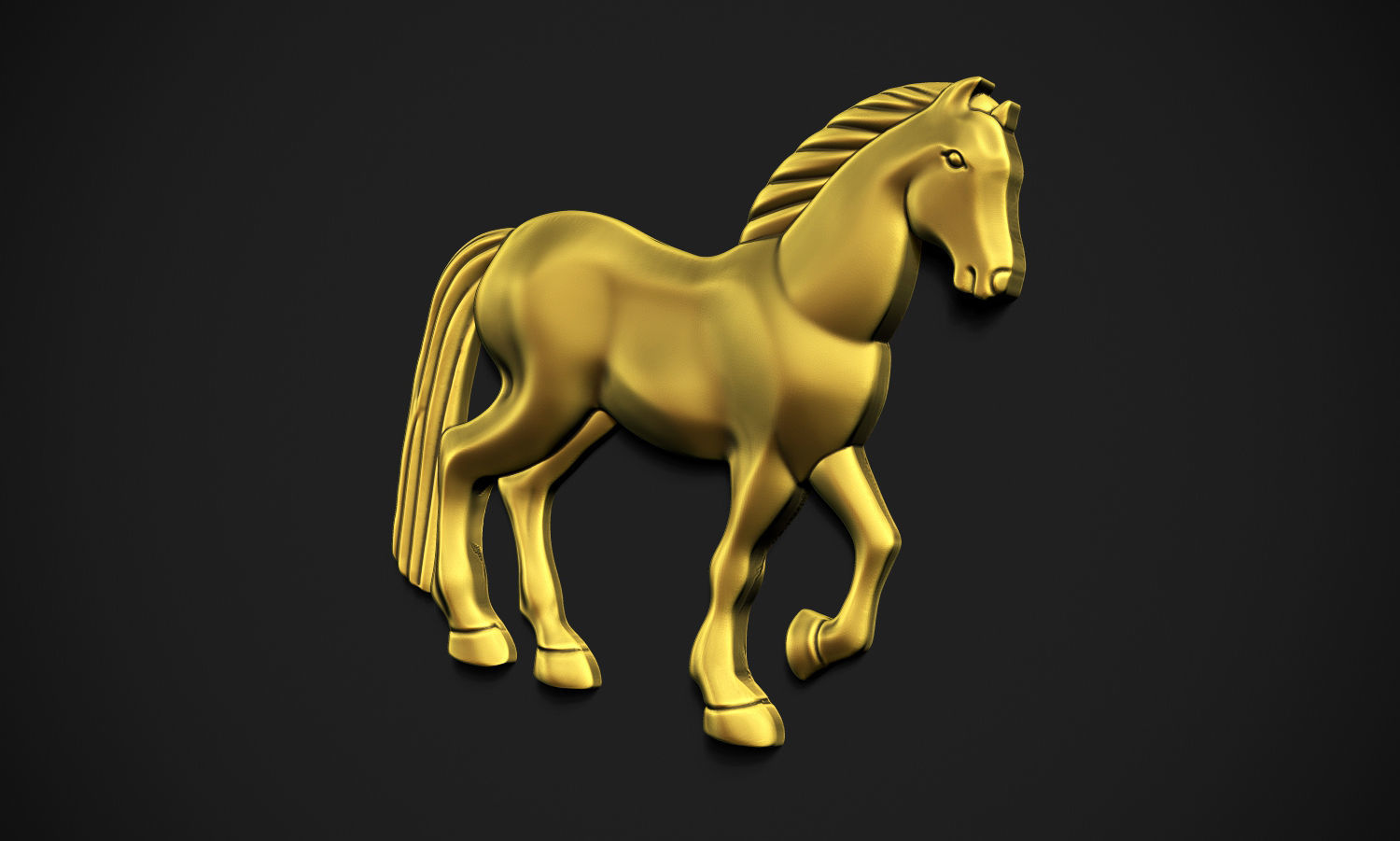 Horse Relief 3D print model_4