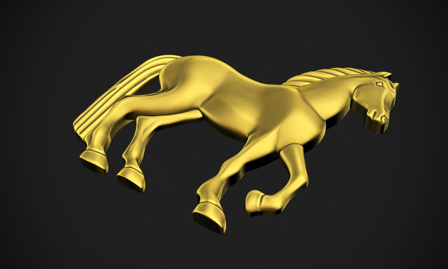 Horse Relief 3D print model_6