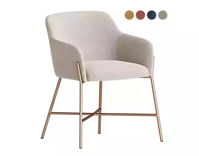 Ana Velvet Arm Dining Chair