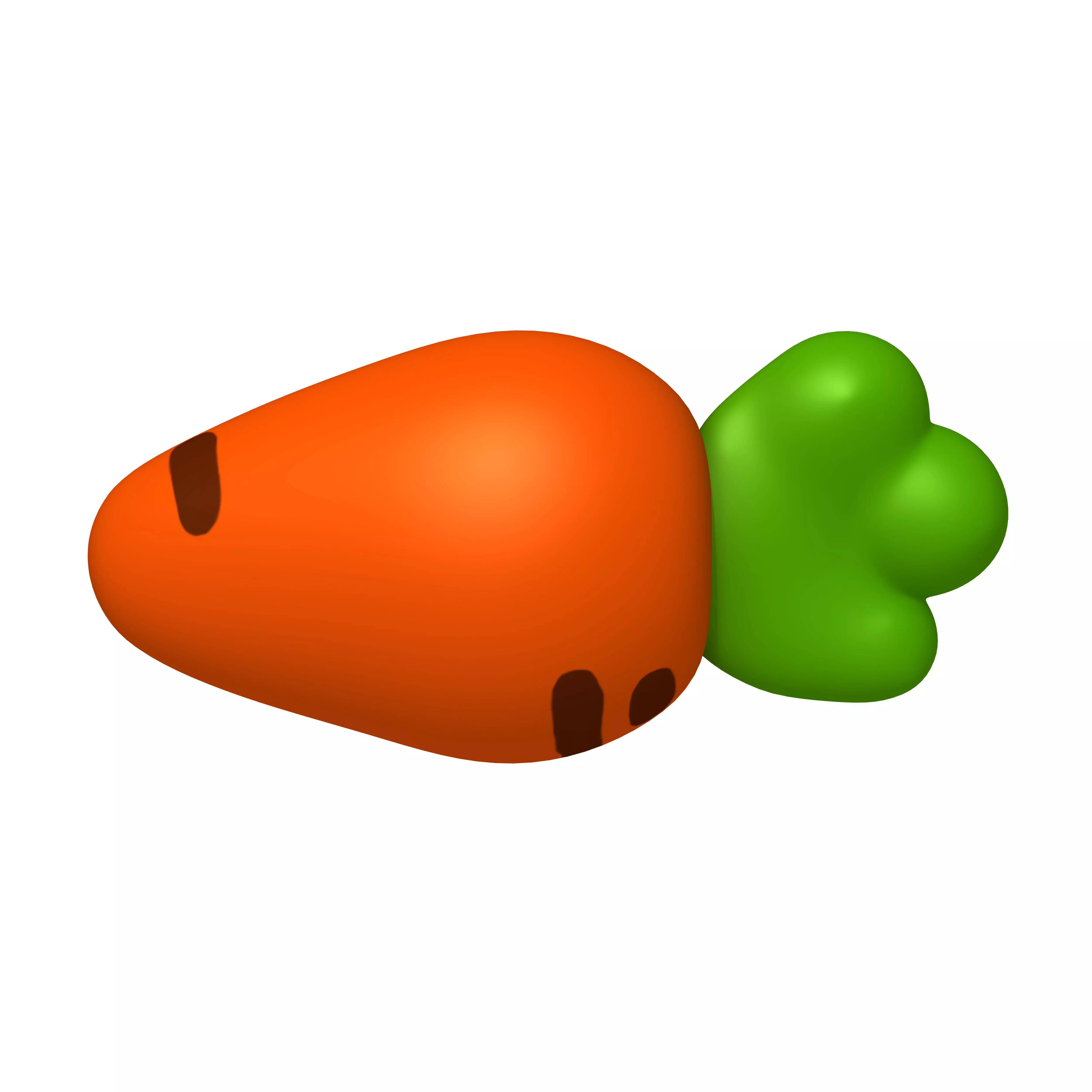 Carrot cartoon 02 3D model_0