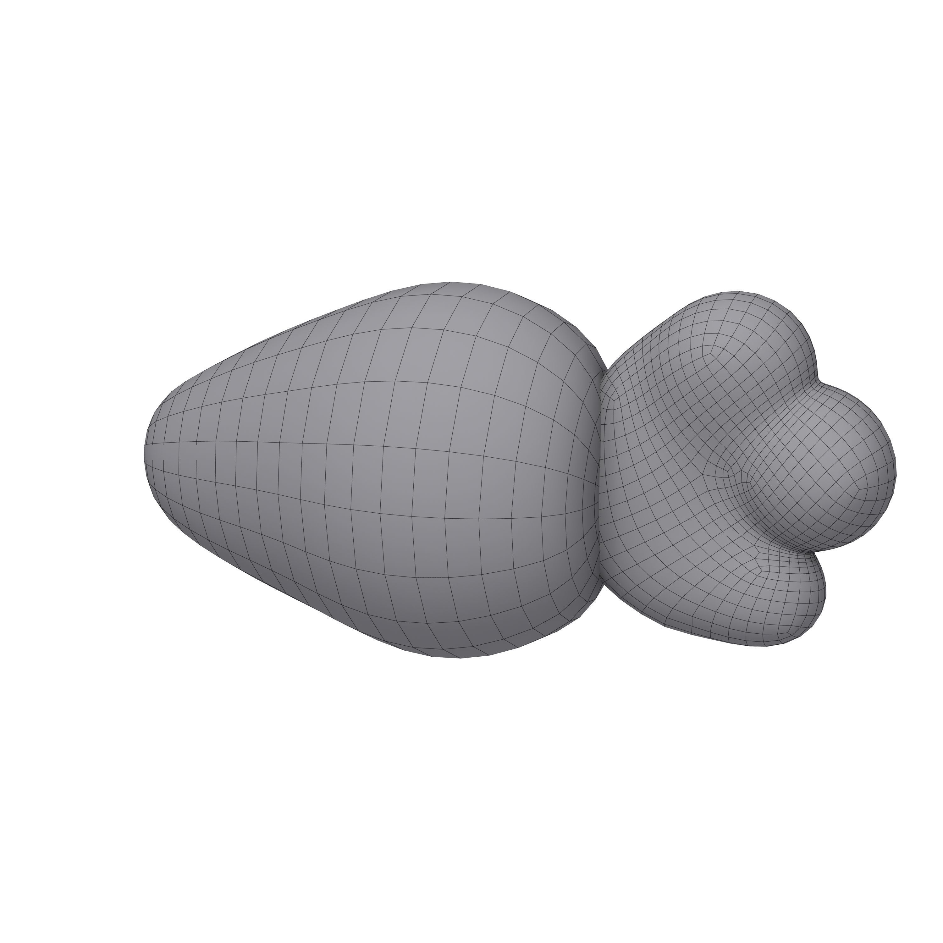 Carrot cartoon 02 3D model_9