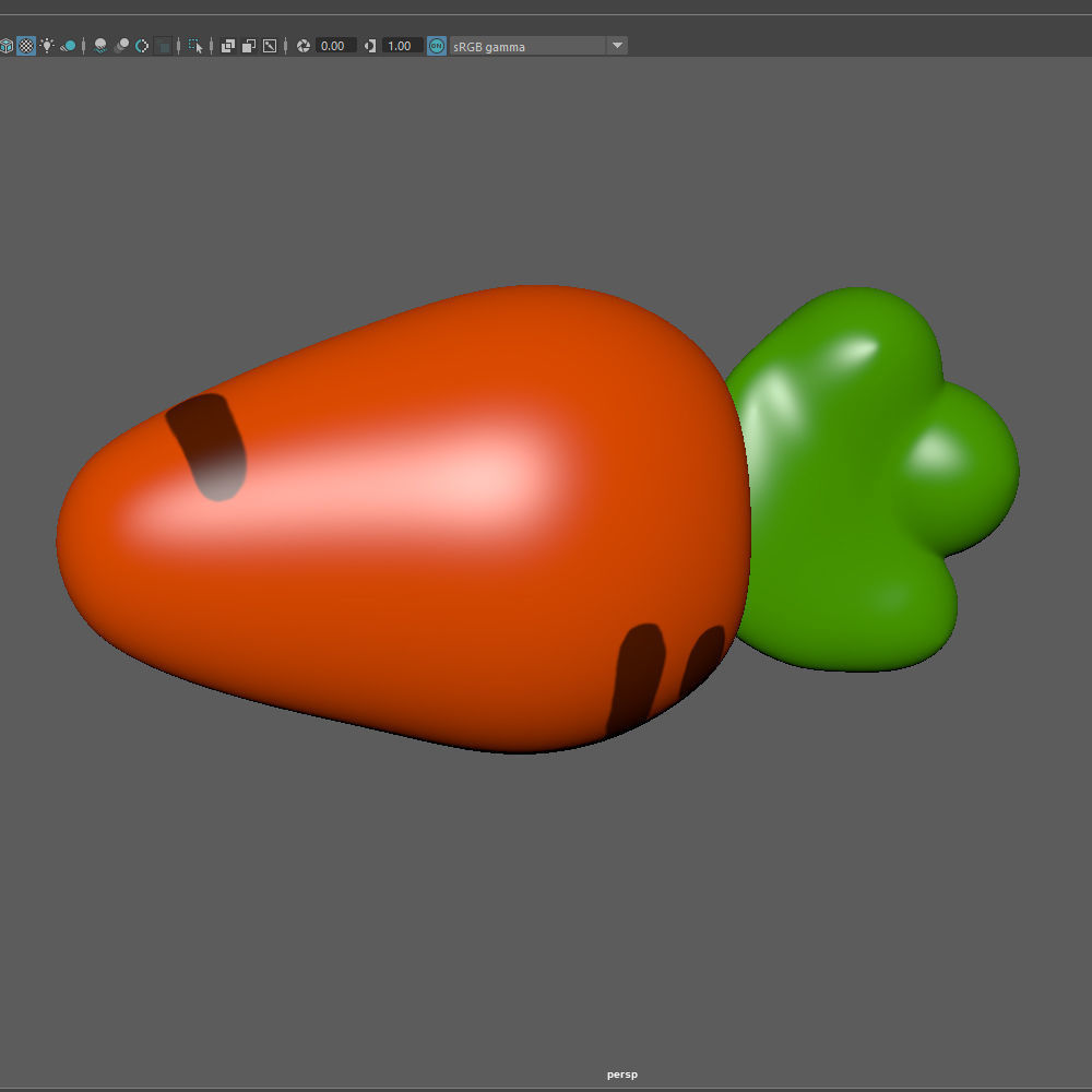 Carrot cartoon 02 3D model_17