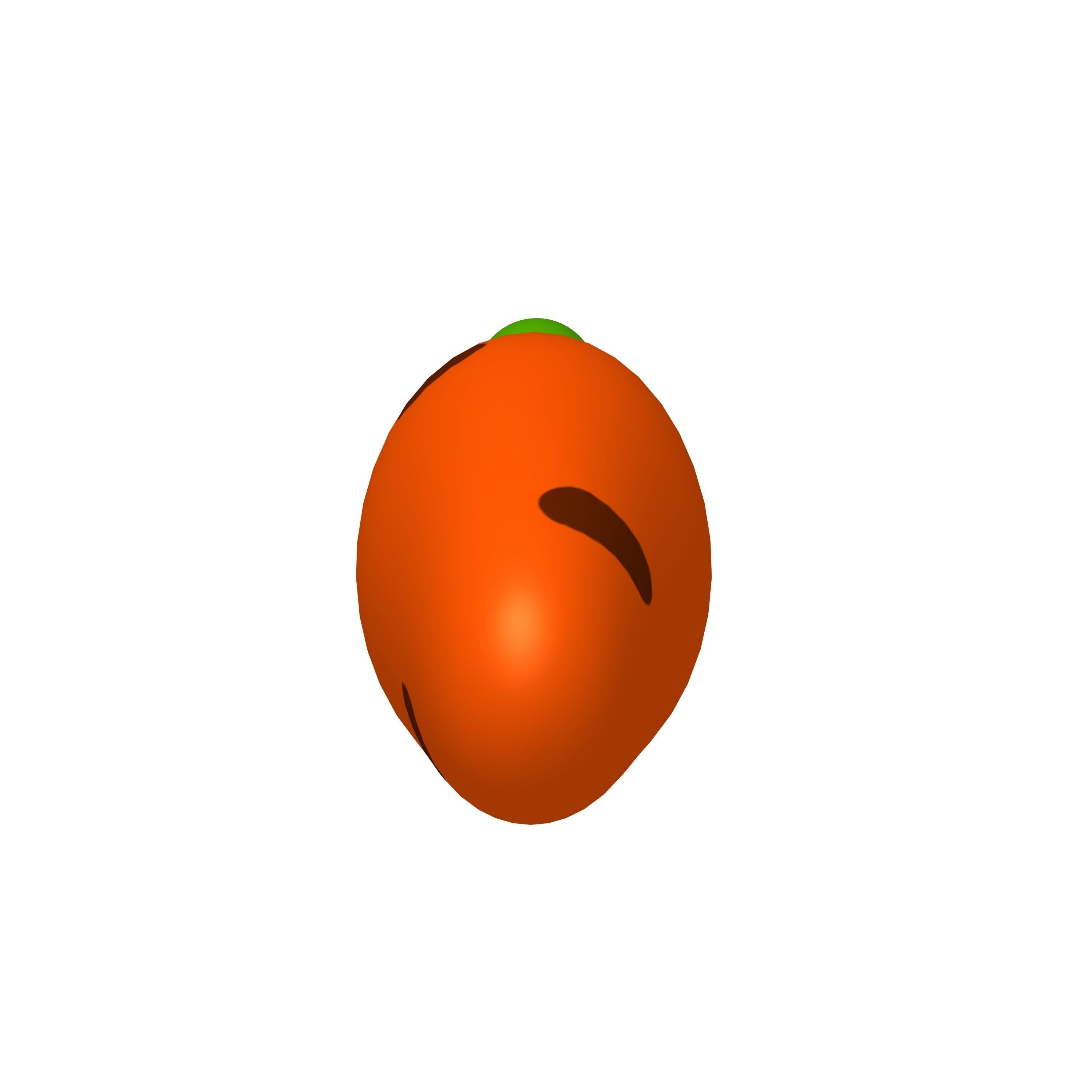 Carrot cartoon 02 3D model_1
