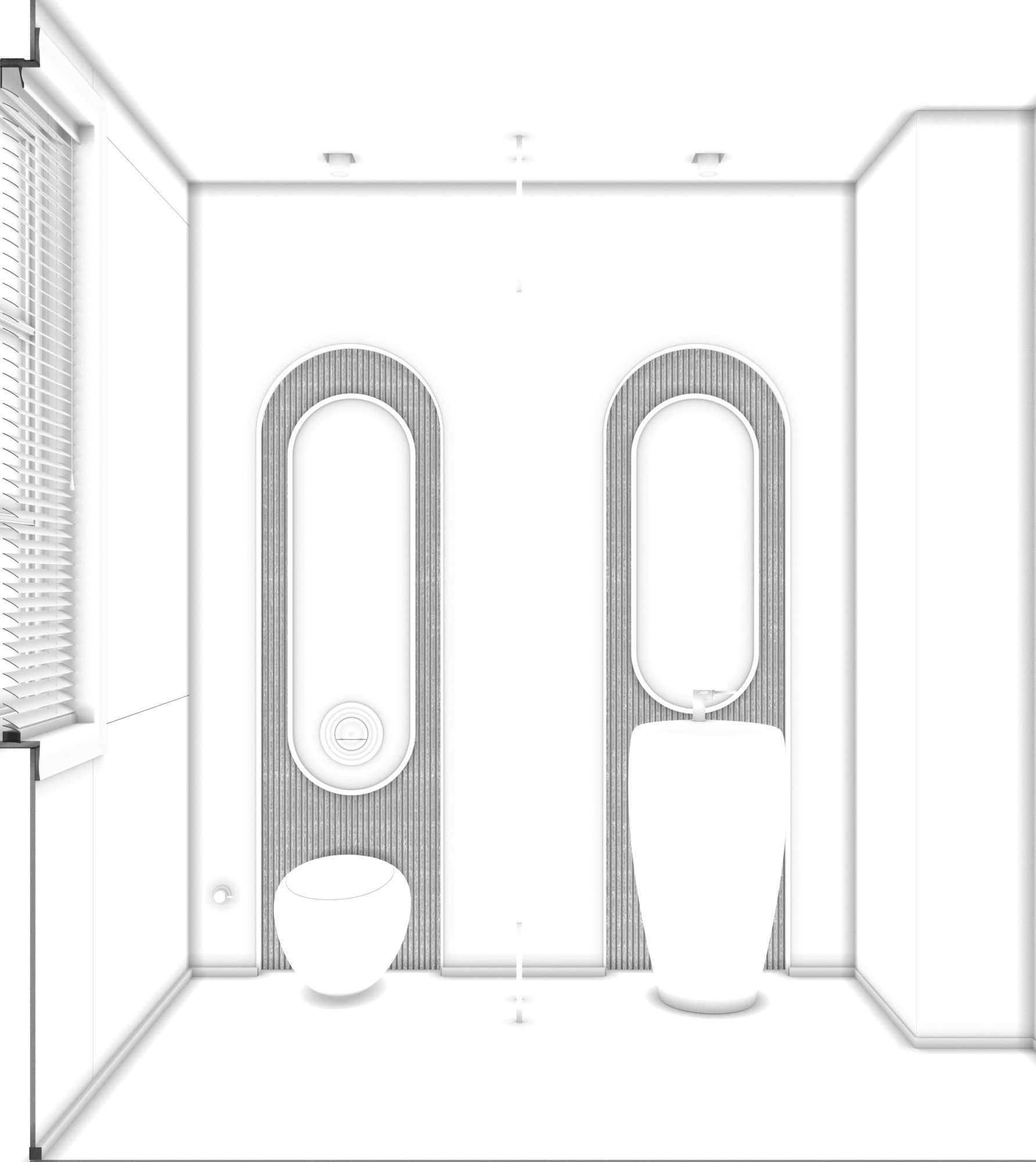 Marble WC with Brass Details 3D model_3