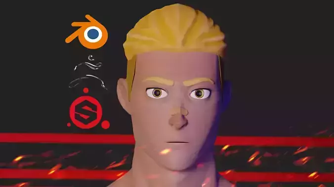 Boxer man in boxing shorts