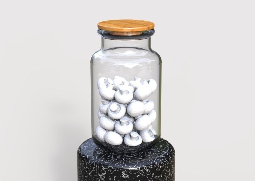Glass Jar Storage 3D print model_9