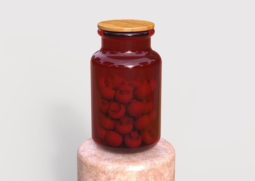 Glass Jar Storage 3D print model_5