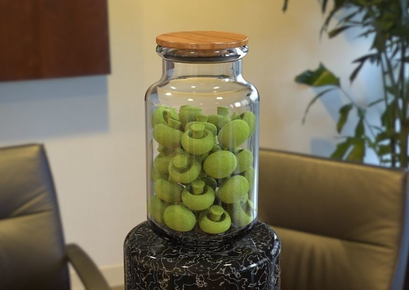 Glass Jar Storage 3D print model_12