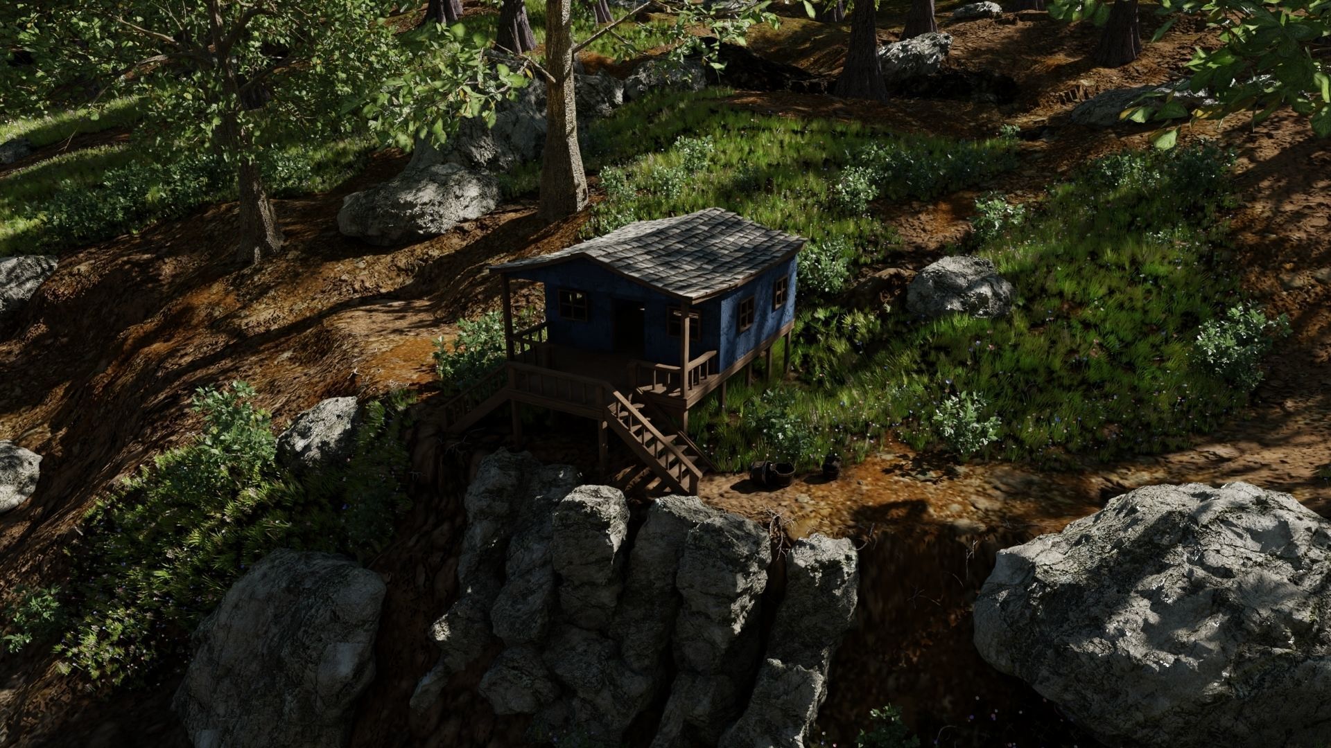 Cabin Scene 3D model_3