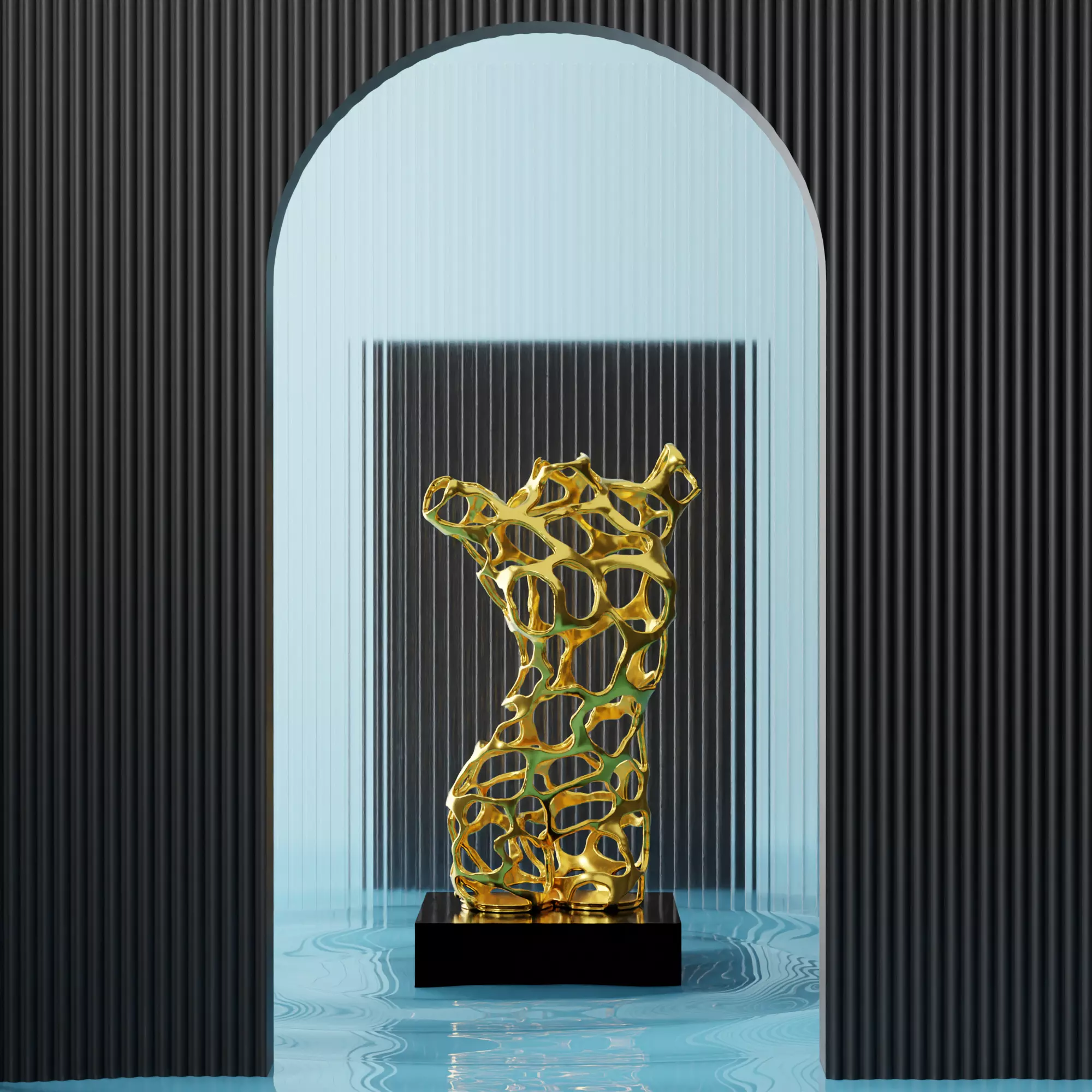 Abstract Female Torso 3D print model_0