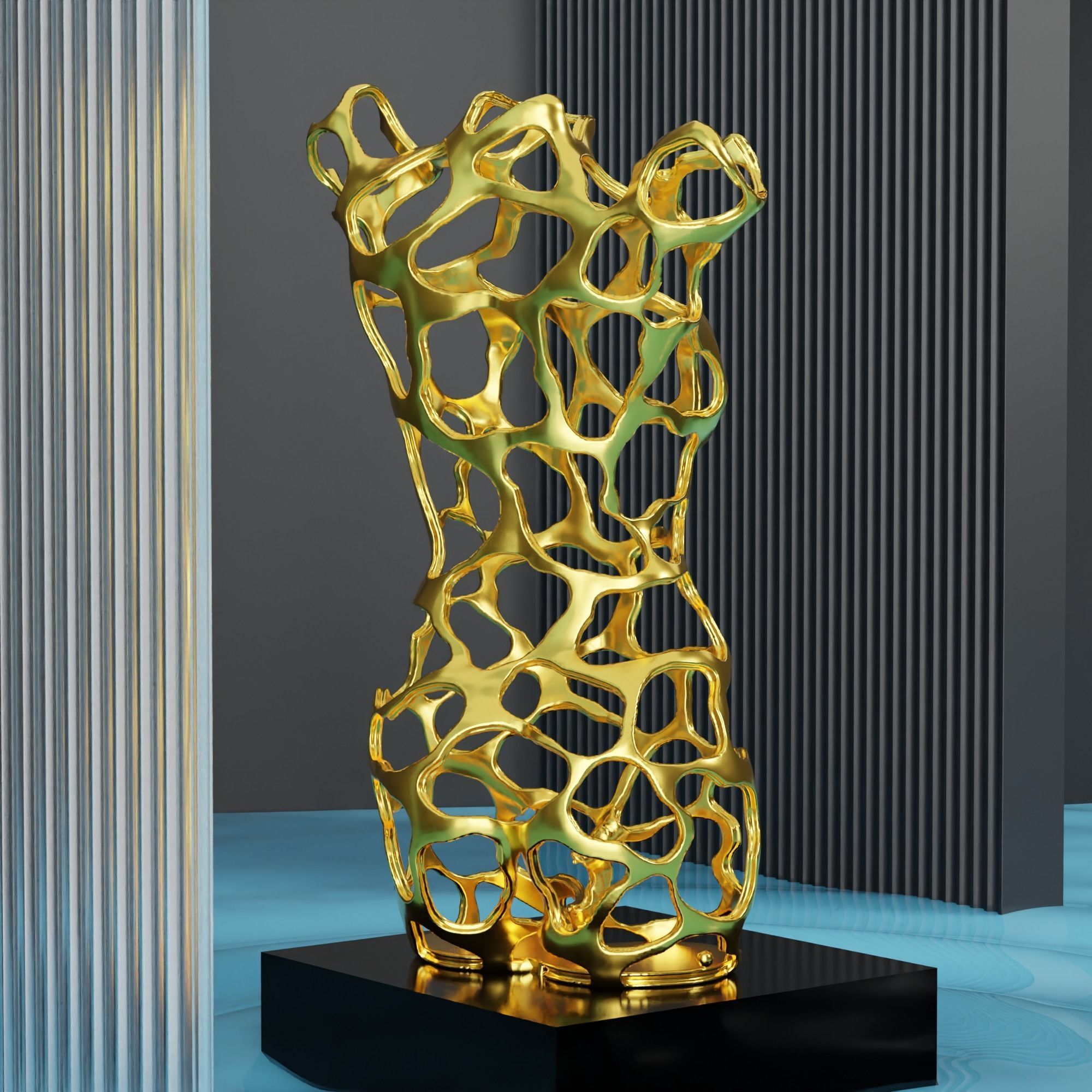 Abstract Female Torso 3D print model_2
