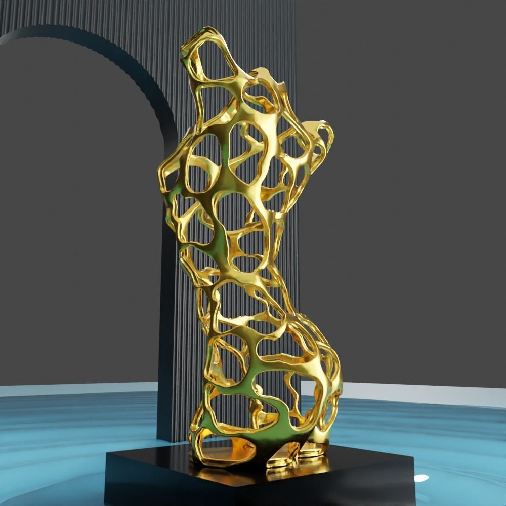 Abstract Female Torso 3D print model_4