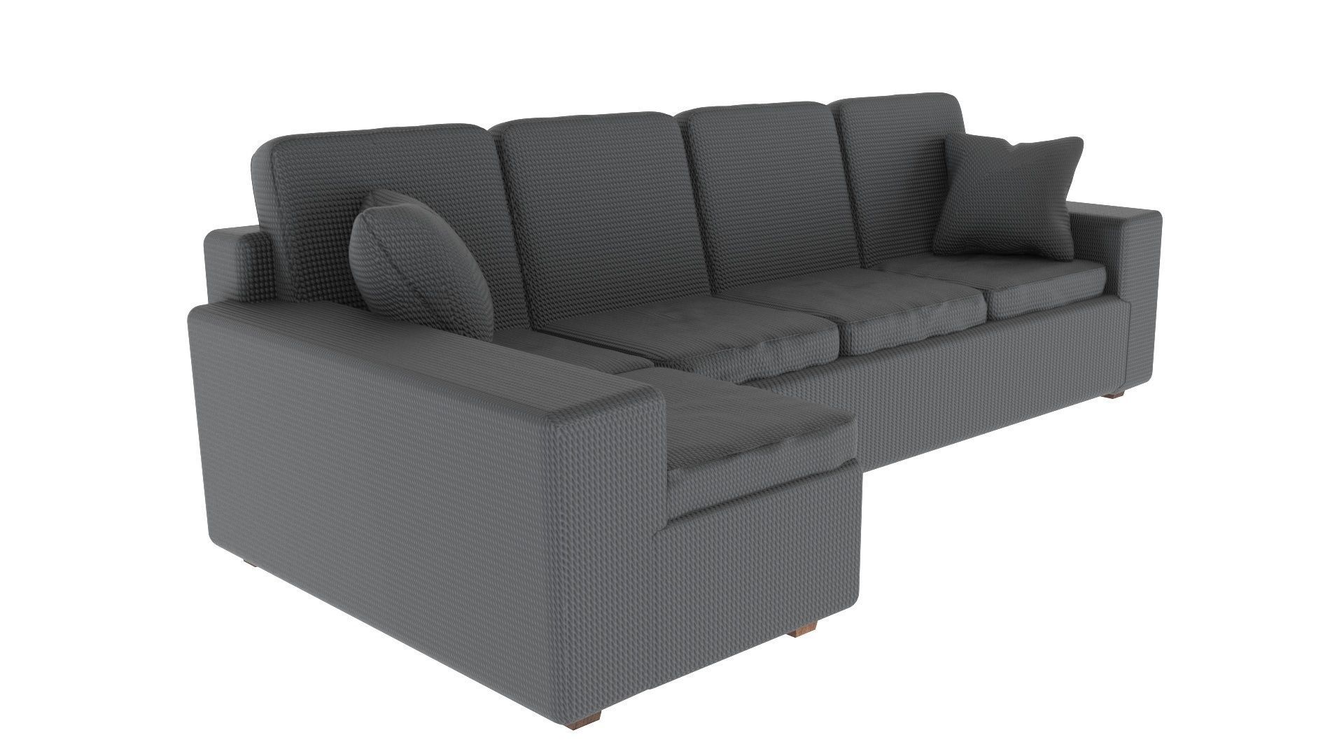 L-shaped Sofa 3D model_2