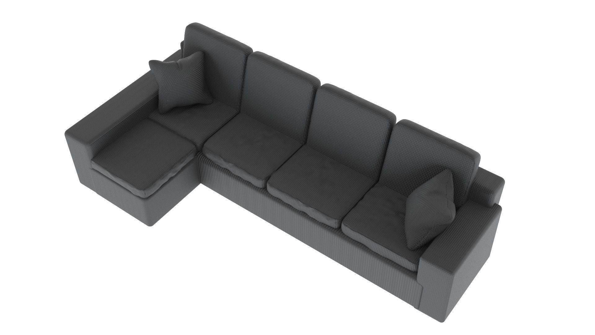L-shaped Sofa 3D model_3