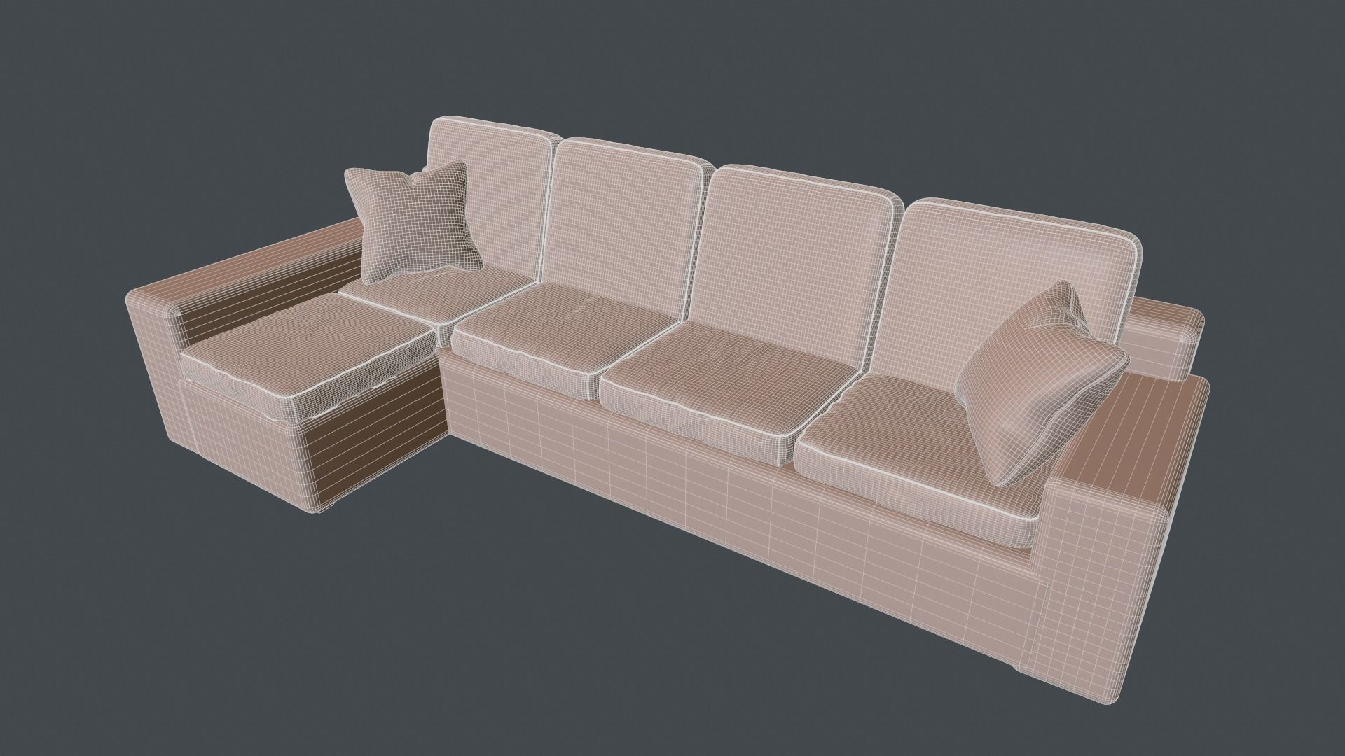 L-shaped Sofa 3D model_8