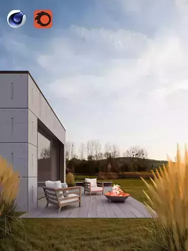 BEUTIFUL SUNSET Low-poly 3D model