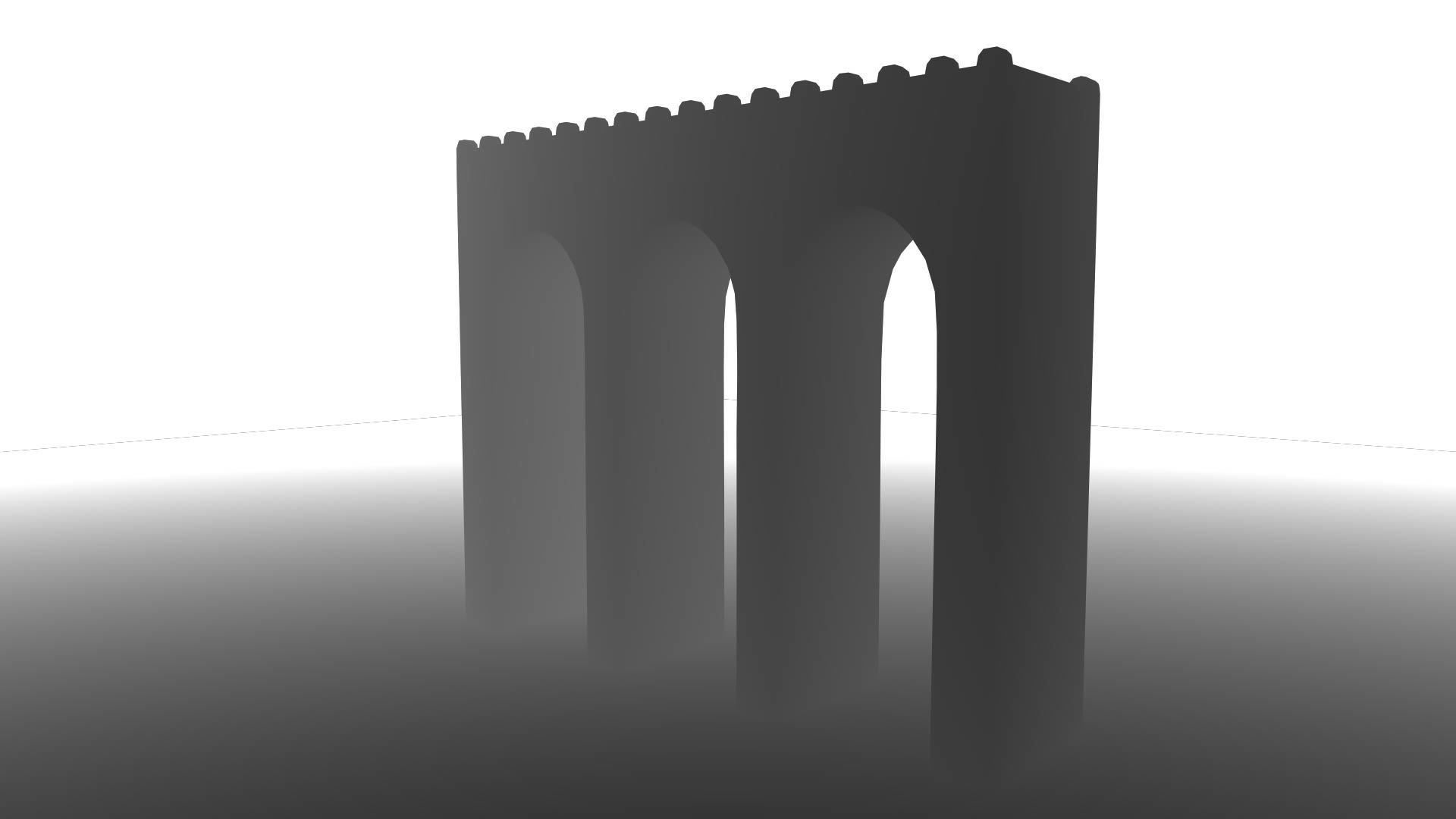 Medieval Bridge Low-poly 3D model_6