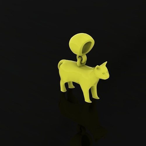 cat pendant Free 3D print model