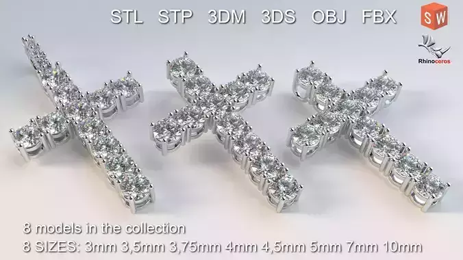 Collection Cross with diamonds 