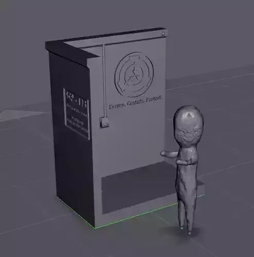 SCP 173 - In containment 3D print model