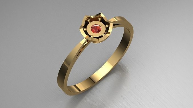 Ring with diamonds und0702 3D print model