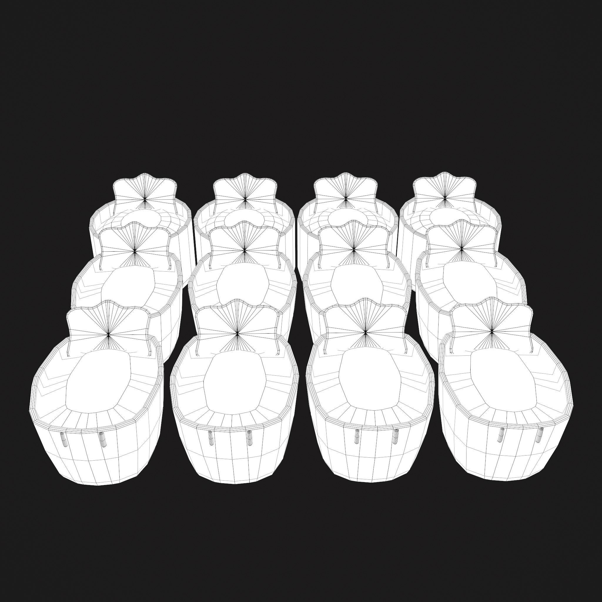 Medieval Spice Baskets Low-poly 3D model_31