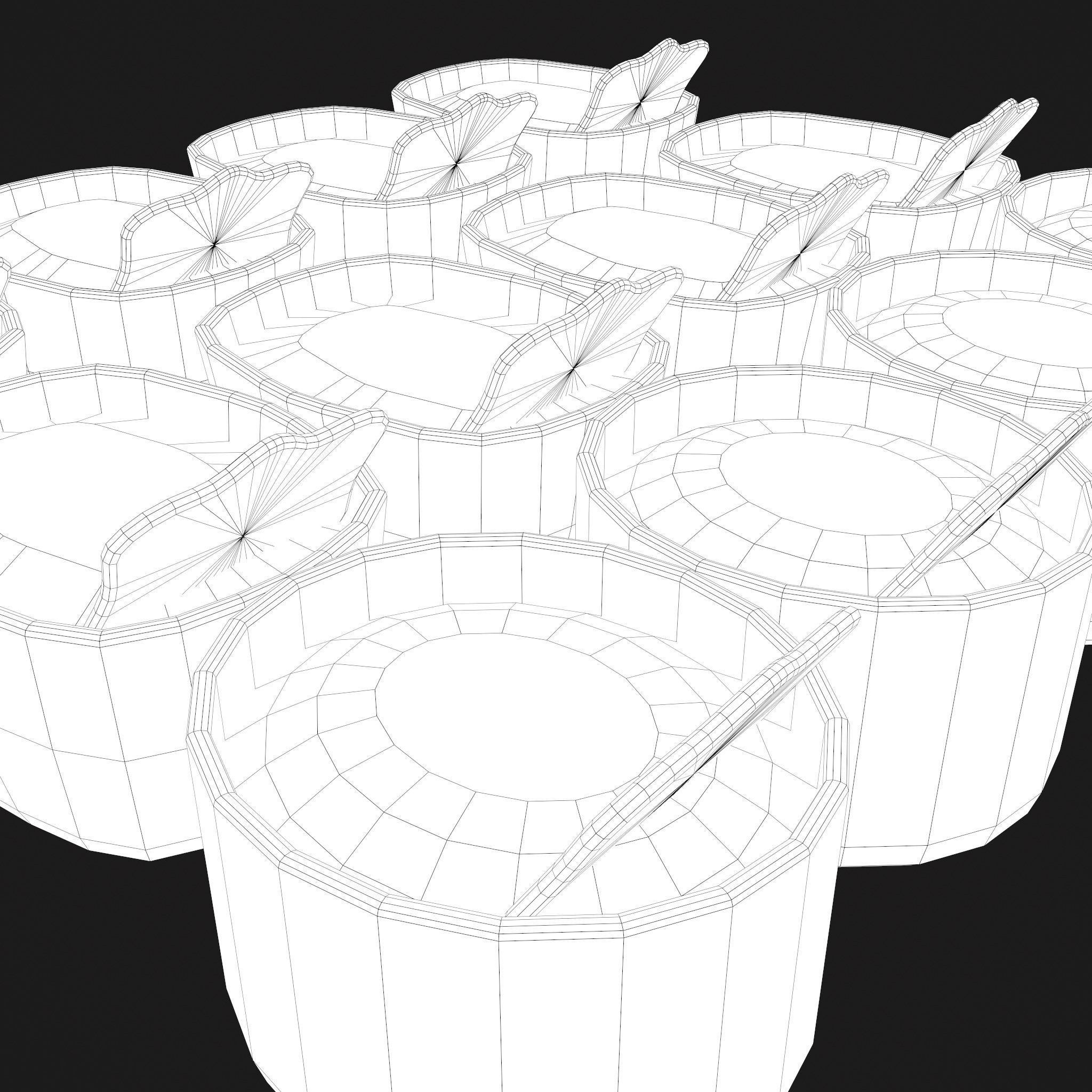 Medieval Spice Baskets Low-poly 3D model_32